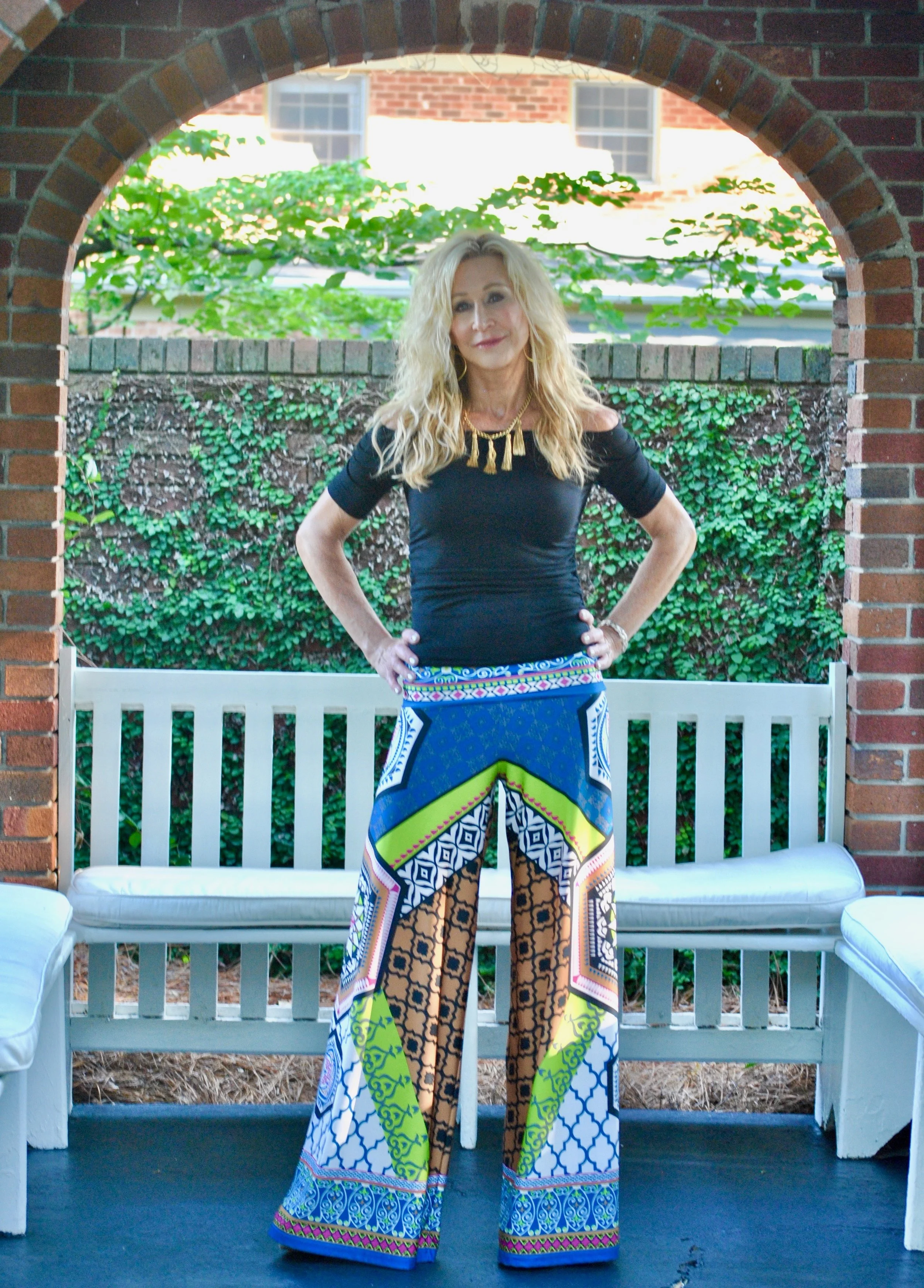 Off shoulder online top and palazzo